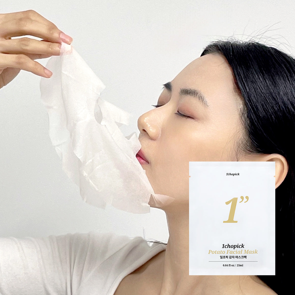 1CHOPICK Potato Facial Mask 5szt I Od Korei po Polskę — piękno napędzane ziemniakiem.