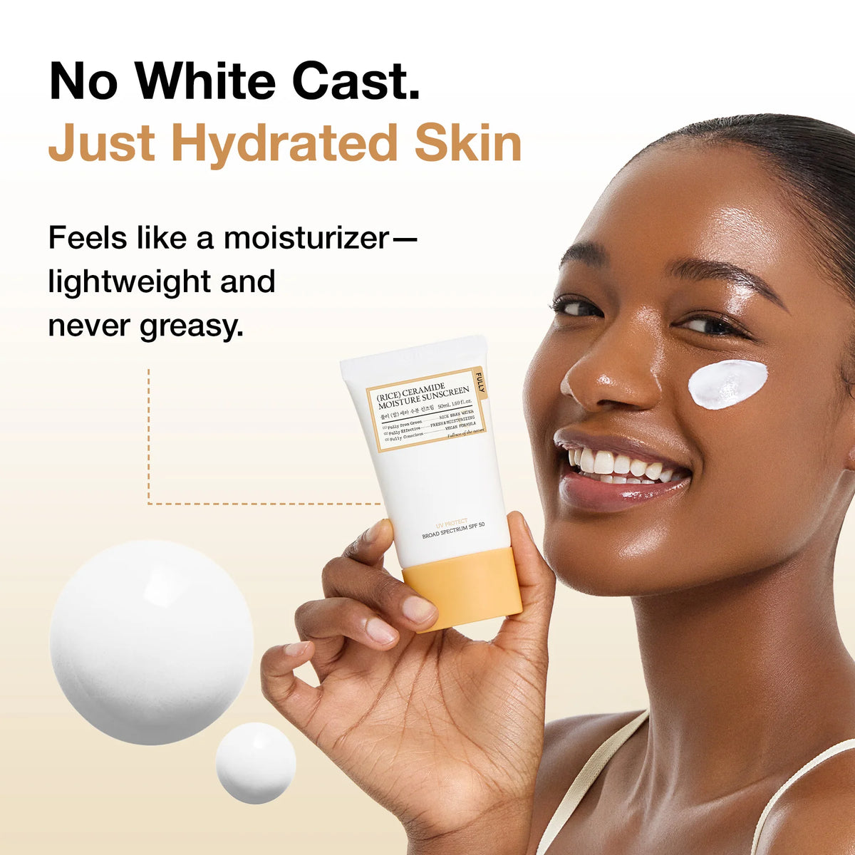 FULLY Rice Ceramide Moisture Sun Cream SPF50+ PA++++ 50ml