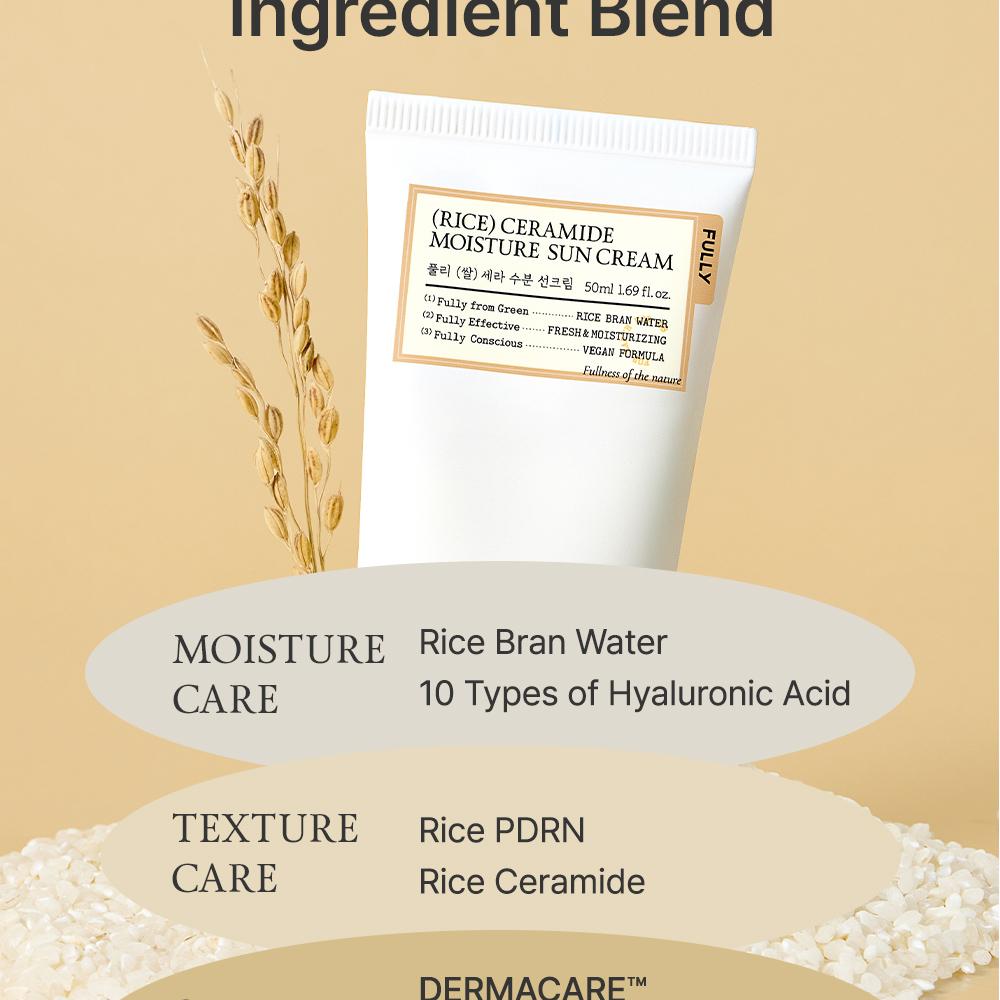 FULLY Rice Ceramide Moisture Sun Cream SPF50+ PA++++ 50ml