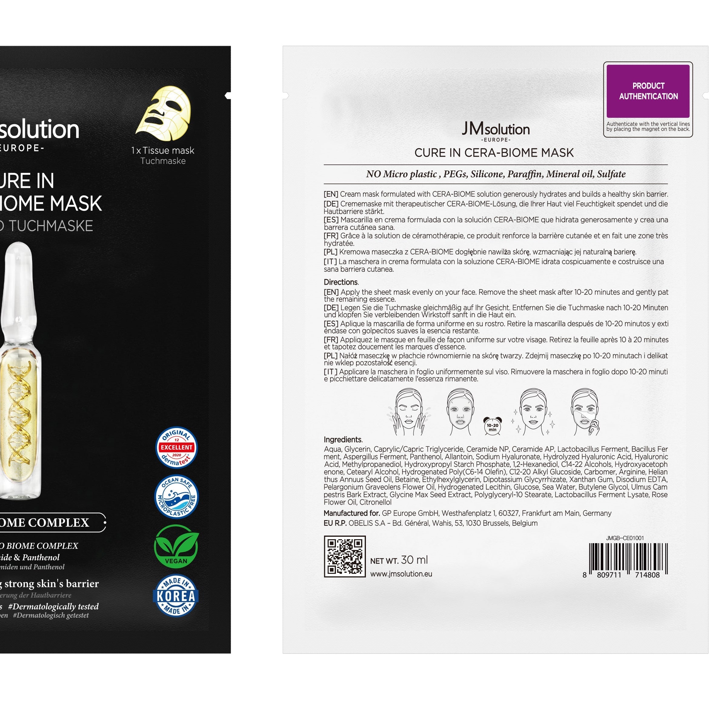 JM Solution Cure In Cera-Biome Mask 30ml (Box 10szt)