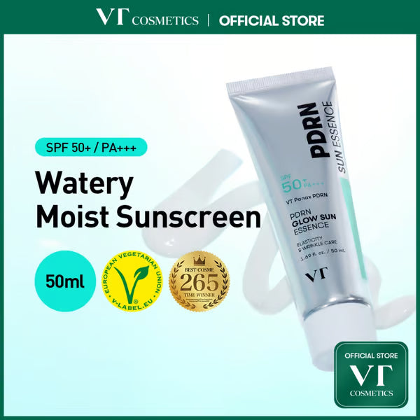 VT PDRN Glow Sun Essence SPF50+ PA++++ 50 ml | Nawilżające wykończenie z efektem glow (Copy)