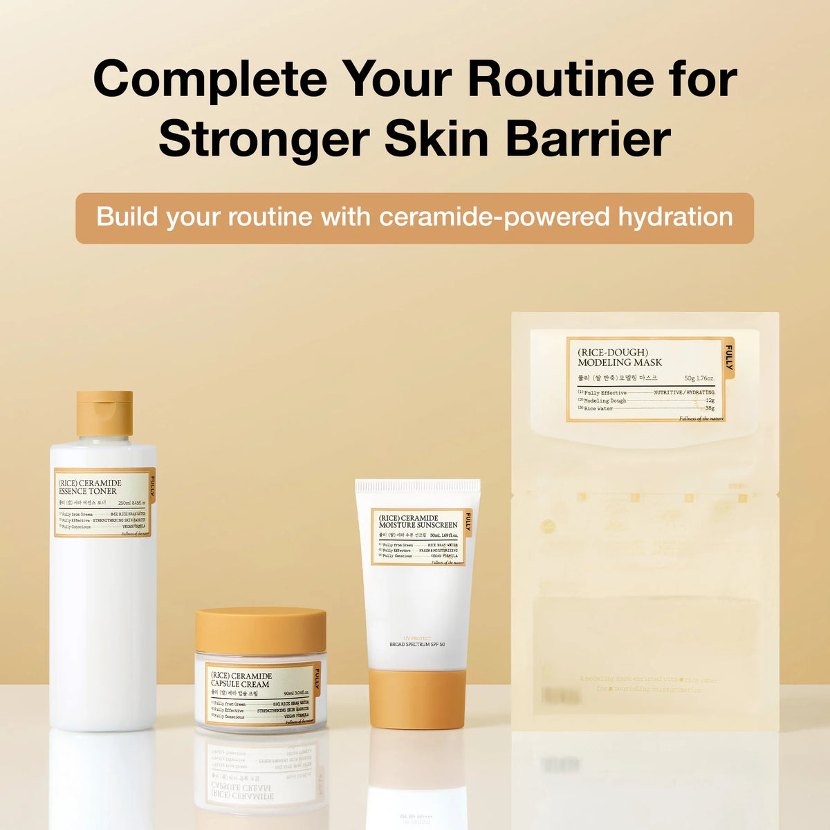 FULLY Rice Ceramide Moisture Sun Cream SPF50+ PA++++ 50ml