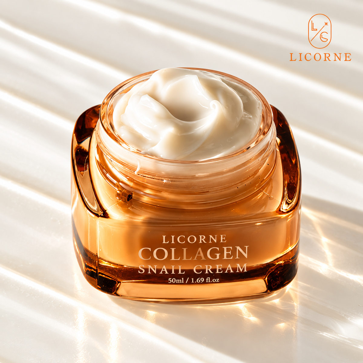 LICORNE Collagen Snail Krem 50ml I Przeciwstarzeniowy krem do twarzy z kolagenem i śluzem ślimaka
