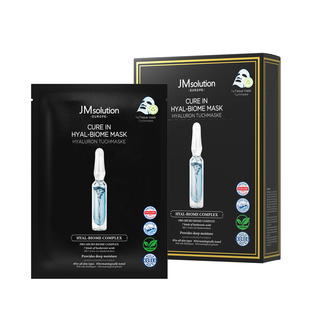 JM Solution Cure In HYAL-Biome Mask 30ml (1szt) intensywnie nawilżająca maska w płachcie