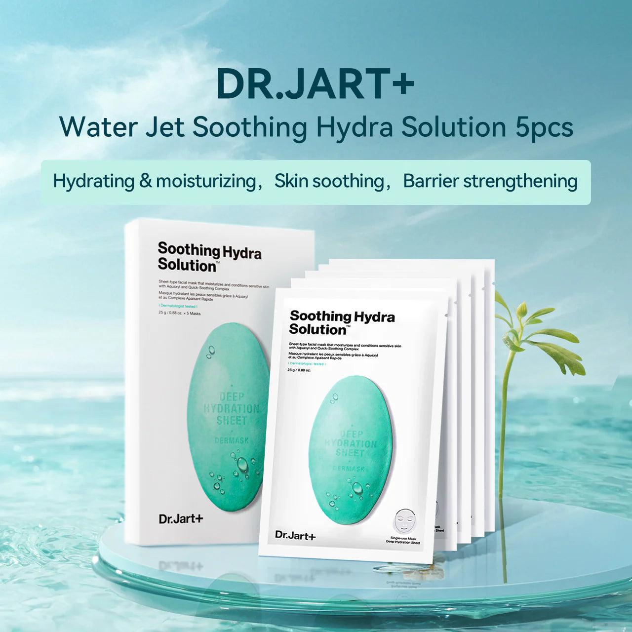 Dr.Jart+ Soothing Hydra Solution maska regenerująco - nawilżająca (25g x 5szt)
