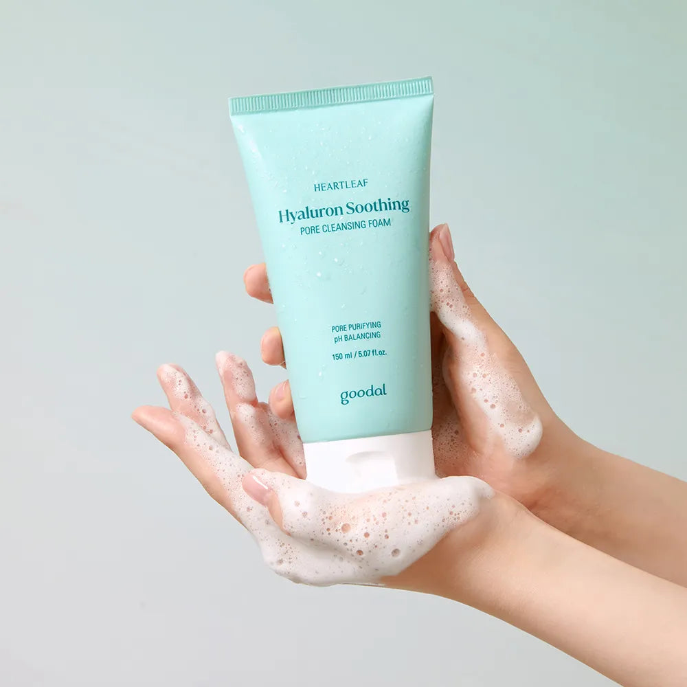 GOODAL Heartleaf Hyaluron Soothing Pore Cleansing Foam I Kojąca pianka oczyszczająca z heartleaf – pory, sebum i nawilżenie