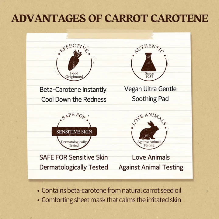 Skinfood Carrot Carotene Mask Single (27ml x 1szt) I Maska kojąca – redukcja zaczerwienień i ukojenie skóry