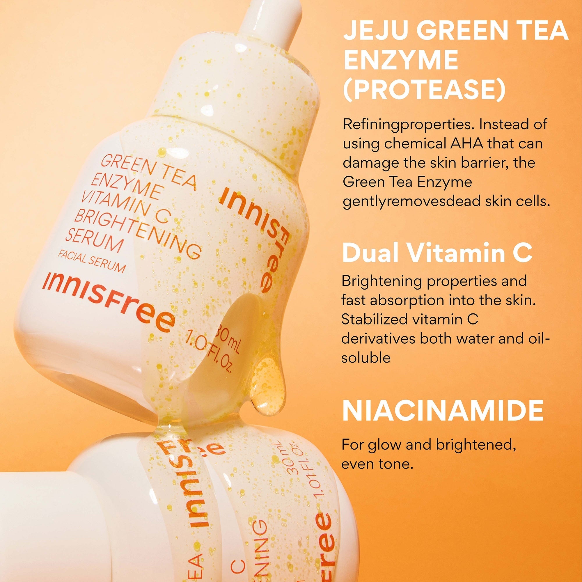 innisfree Green Tea Enzyme Vitamin C Brightening Serum 30ml | Darkspot