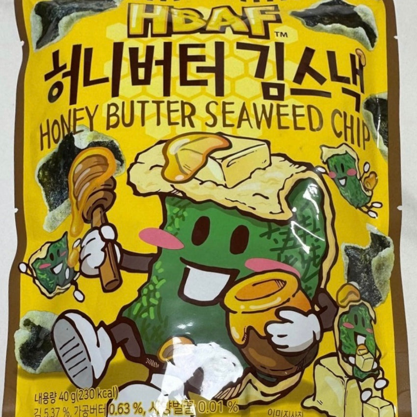 HBAF Honey Butter Gim Snack Koreańska Przekąska z Wodorostów 40g