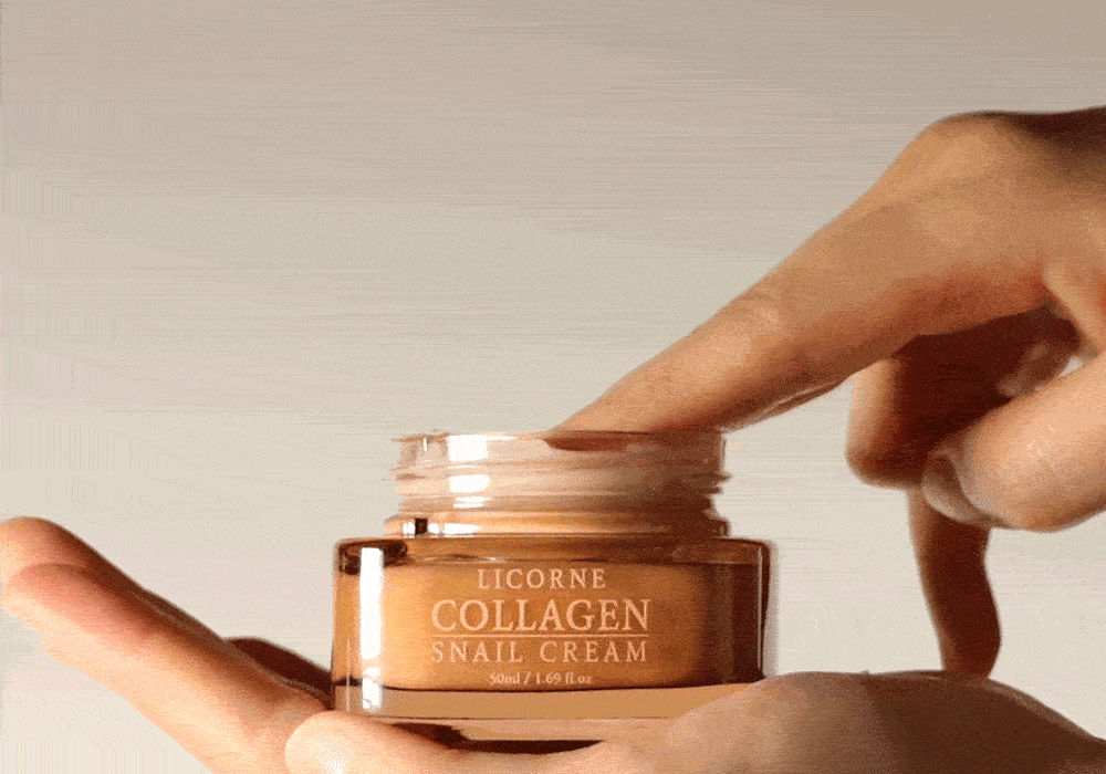 LICORNE Collagen Snail Krem 50ml I Przeciwstarzeniowy krem do twarzy z kolagenem i śluzem ślimaka - Aura3AM