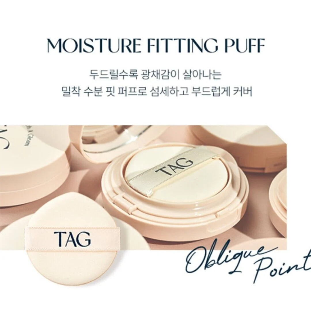 Tag Dewy Skin Cushion nr.01 Pale Light SPF50+ 15g I Rozświetlający Cushion z Efektem Glow
