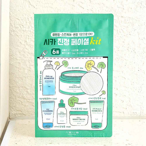 ASUA CICA Soothing Facial Travel Kit 6in1 I zestawie podróżnym - Aura3AM