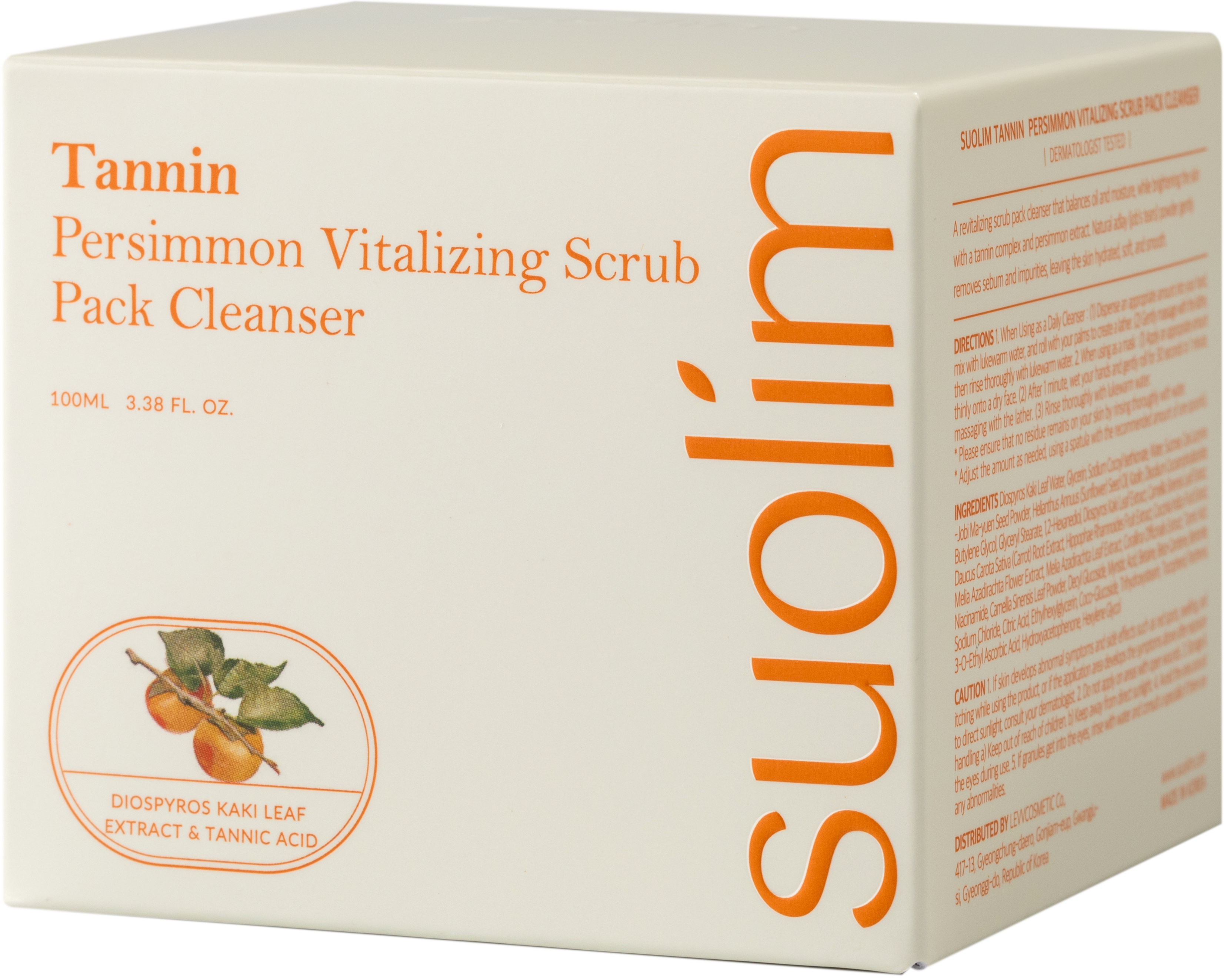 SUOLIM Tannin Persimmon Vitalizing Scrub Pack Cleanser 3-in-1