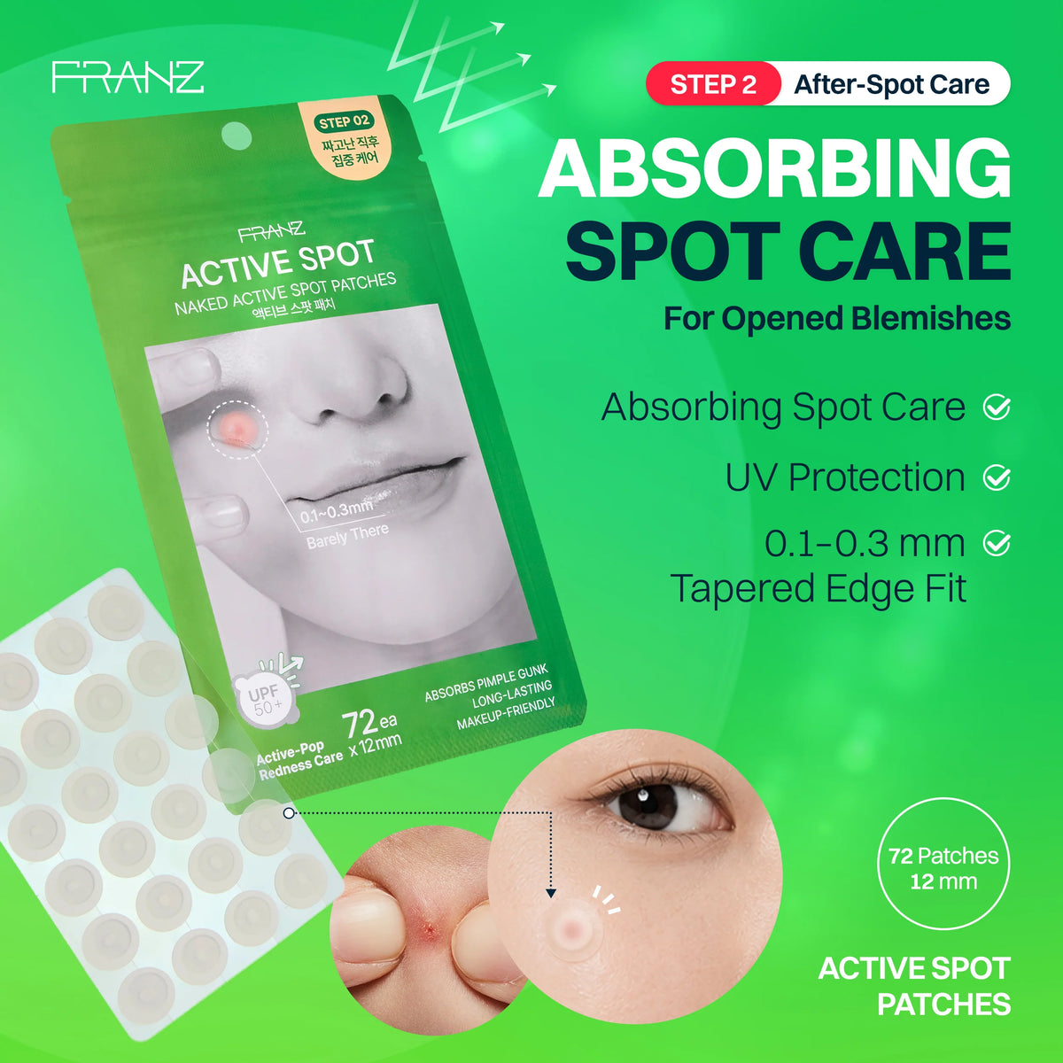 FRANZ Naked Active Spot Patch 72 szt | Science