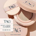 TAG Velvet Cover Cushion No.02 Nude Light I Kryjący podkład w cushionie o aksamitnym wykończeniu