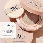 TAG Velvet Cover Cushion No.02 Nude Light I Kryjący podkład w cushionie o aksamitnym wykończeniu