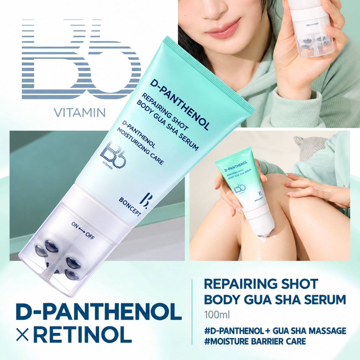 Koreańskie serum do ciała BONCEPT D-Panthenol Gua Sha 100ml