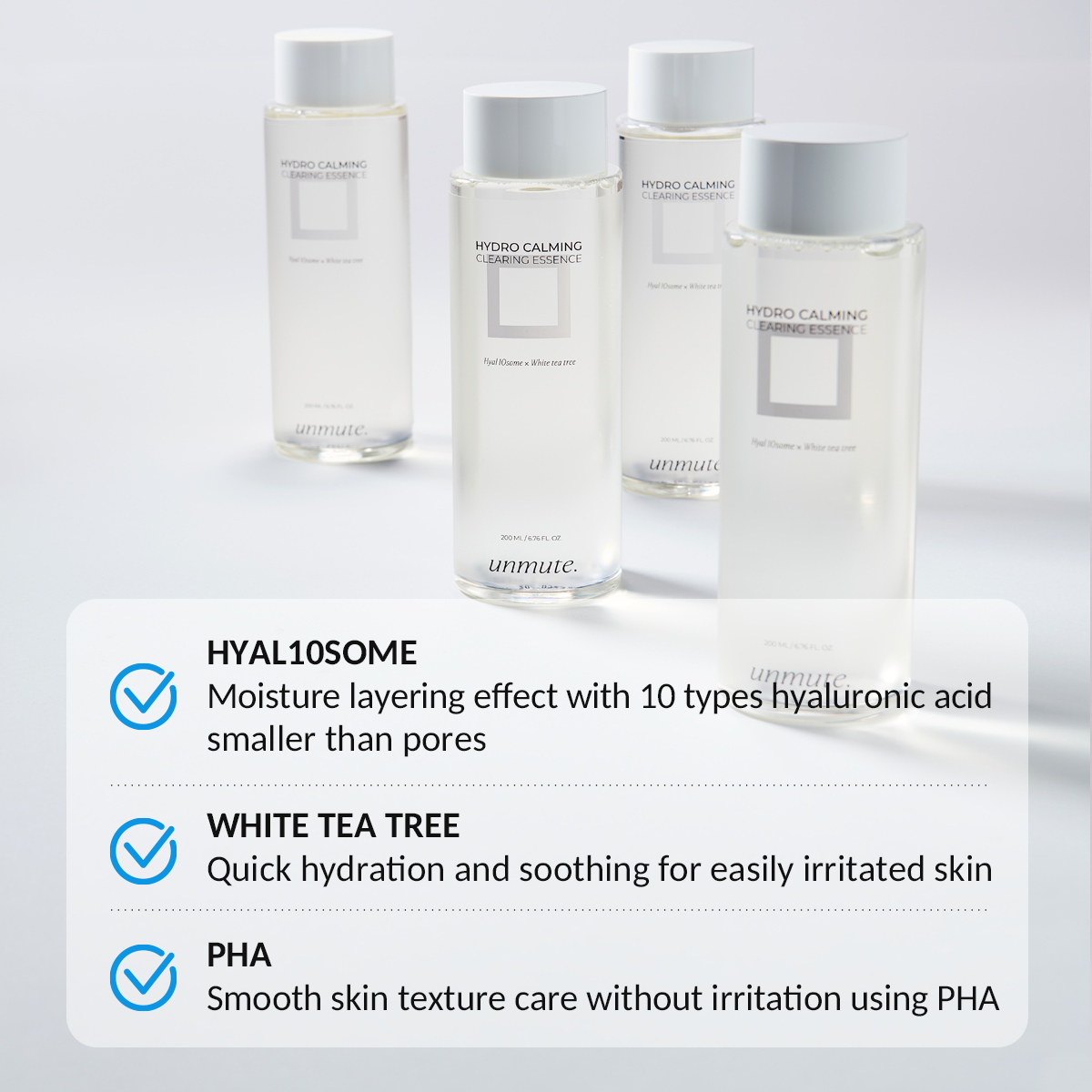 Unmute Hydro Calming Essence 200ml I Kojąca i intensywnie nawilżająca esencja