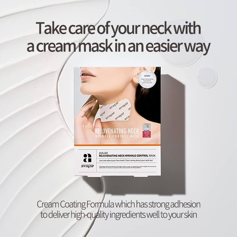 AVAJAR Rejuvenating Neck Wrinkle Control Mask 5g | Pielęgnacja widocznych linii szyi