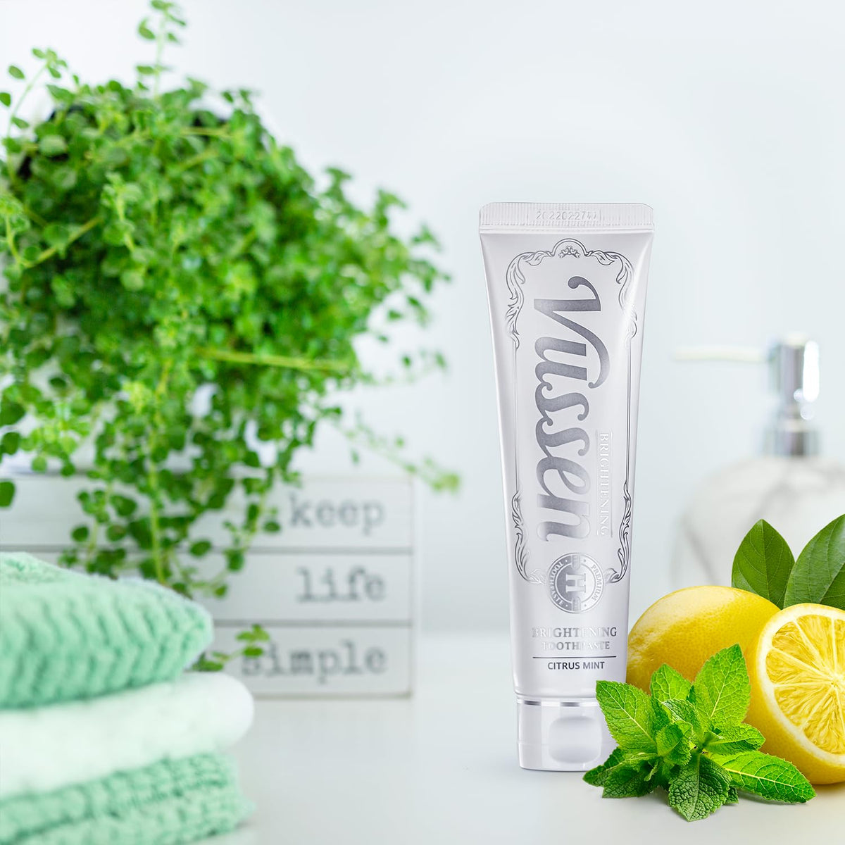 Vussen H Brightening Toothpaste 120g | Ostem Pharma 5% hydroksyapatytu