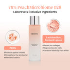 Laboreve Peach Microbiome 78% PDRN Toner – Ujędrniający i Regenerujący Tonik z PDRN i Mikrobiomem 78%