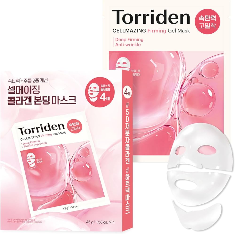 Torriden CELLMAZING Firming Gel Mask (1szt) I Liftingująca maska hydrożelowa z kolagenem – efekt „glass skin” i jędrność