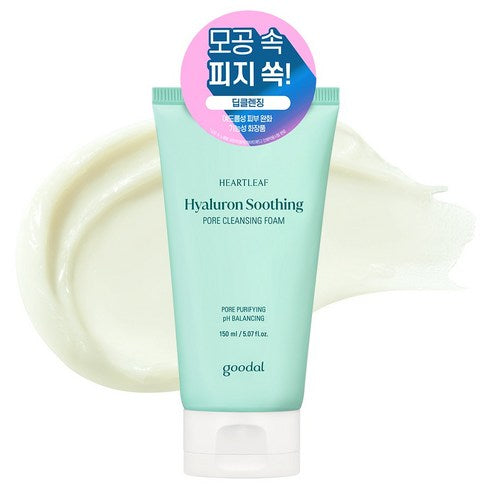 GOODAL Heartleaf Hyaluron Soothing Pore Cleansing Foam I Kojąca pianka oczyszczająca z heartleaf – pory, sebum i nawilżenie