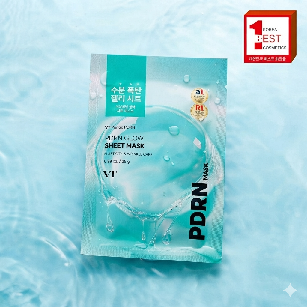 VT PDRN glow sheet mask 25g I Pomaga poprawić wygląd elastyczności skóry