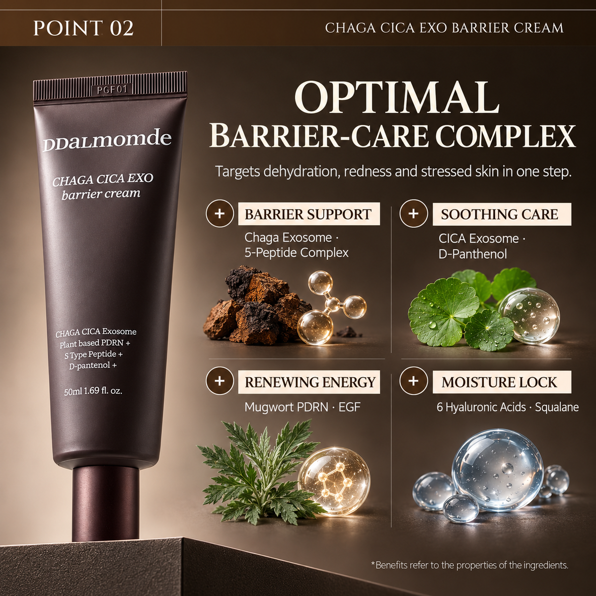 DDALMOMDE Chaga Cica Exo Barrier Cream 50ml | Chaga