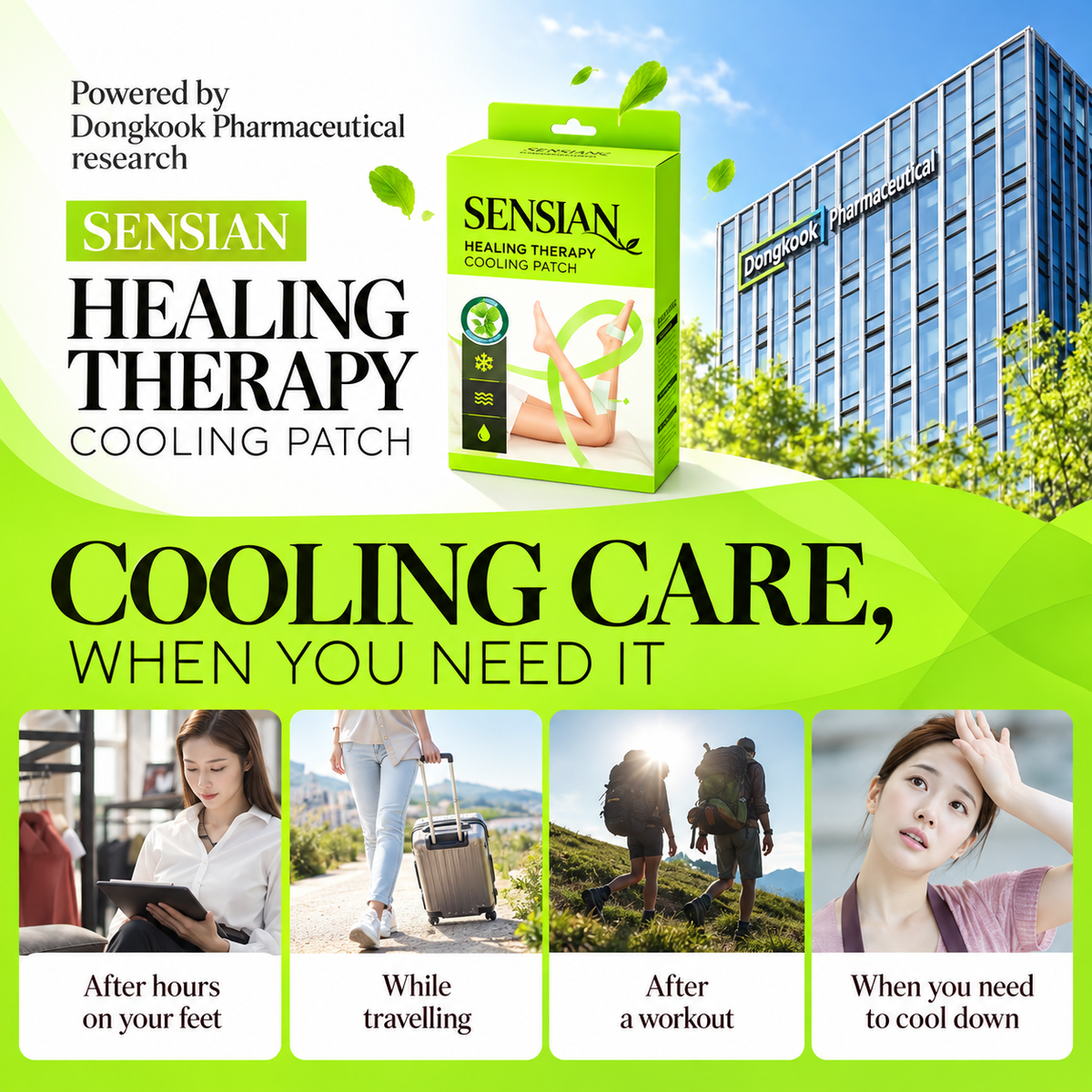 Dongkook Sensian Healing Therapy Cooling Patch — 4 sztuki
