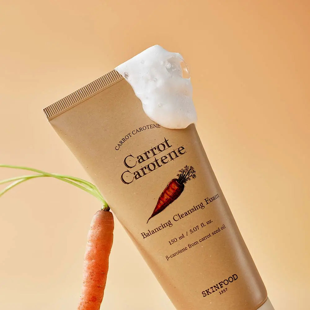 Skinfood Carrot Carotene Cleansing Foam 150ml I Naturalna Siła Marchewki dla Wrażliwej Cery