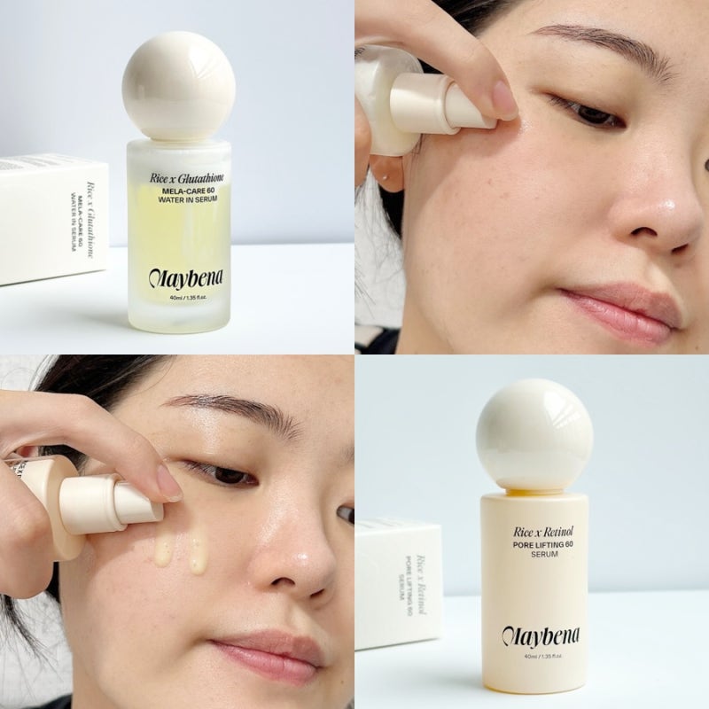 Maybena Rice x Glutathione Serum 40 ml (Mela-Care) I Rozświetlające serum z ryżem i glutationem – redukcja przebarwień i glow skin