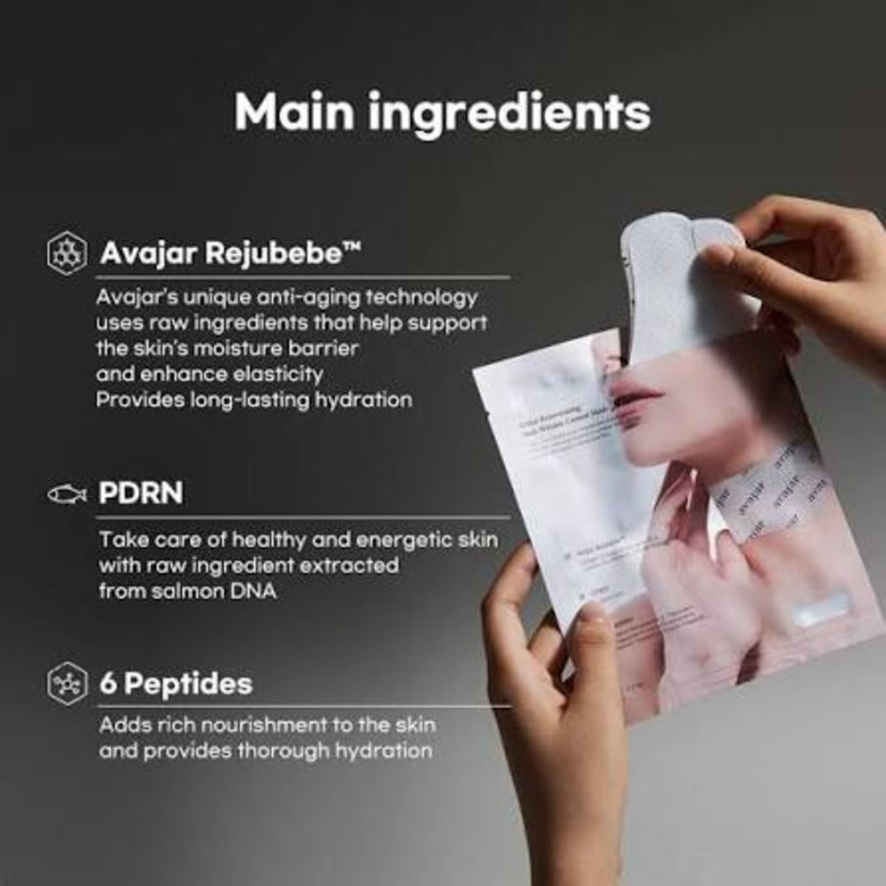AVAJAR Rejuvenating Neck Wrinkle Control Mask 5g | Pielęgnacja widocznych linii szyi