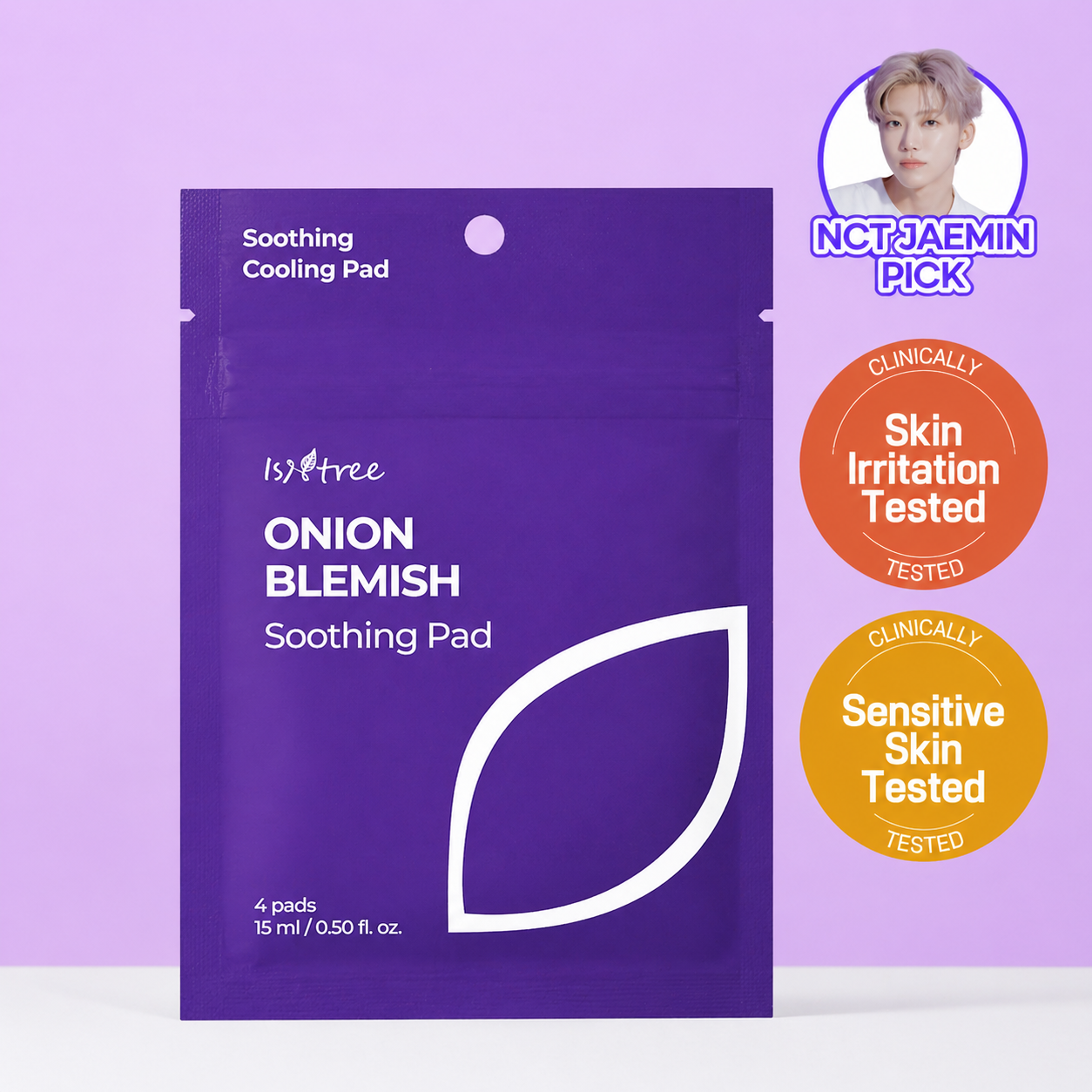 ISNTREE Onion Blemish Soothing Pad(4szt,15ml) I Cooling Pad