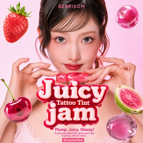 Berrisom Juicy Jam Tatoo Tint I 04.Guava Jam I Pełne usta z soczystym blaskiem - Aura3AM