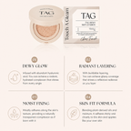 Tag Dewy Skin Cushion nr.01 Pale Light SPF50+ 15g I Rozświetlający Cushion z Efektem Glow