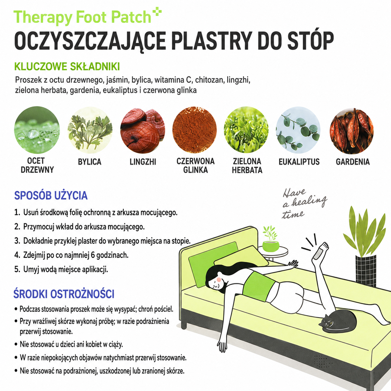 Therapy Foot Patch Jasmin 4gx2 I Wspomagają spokojny sen i nocne odprężenie
