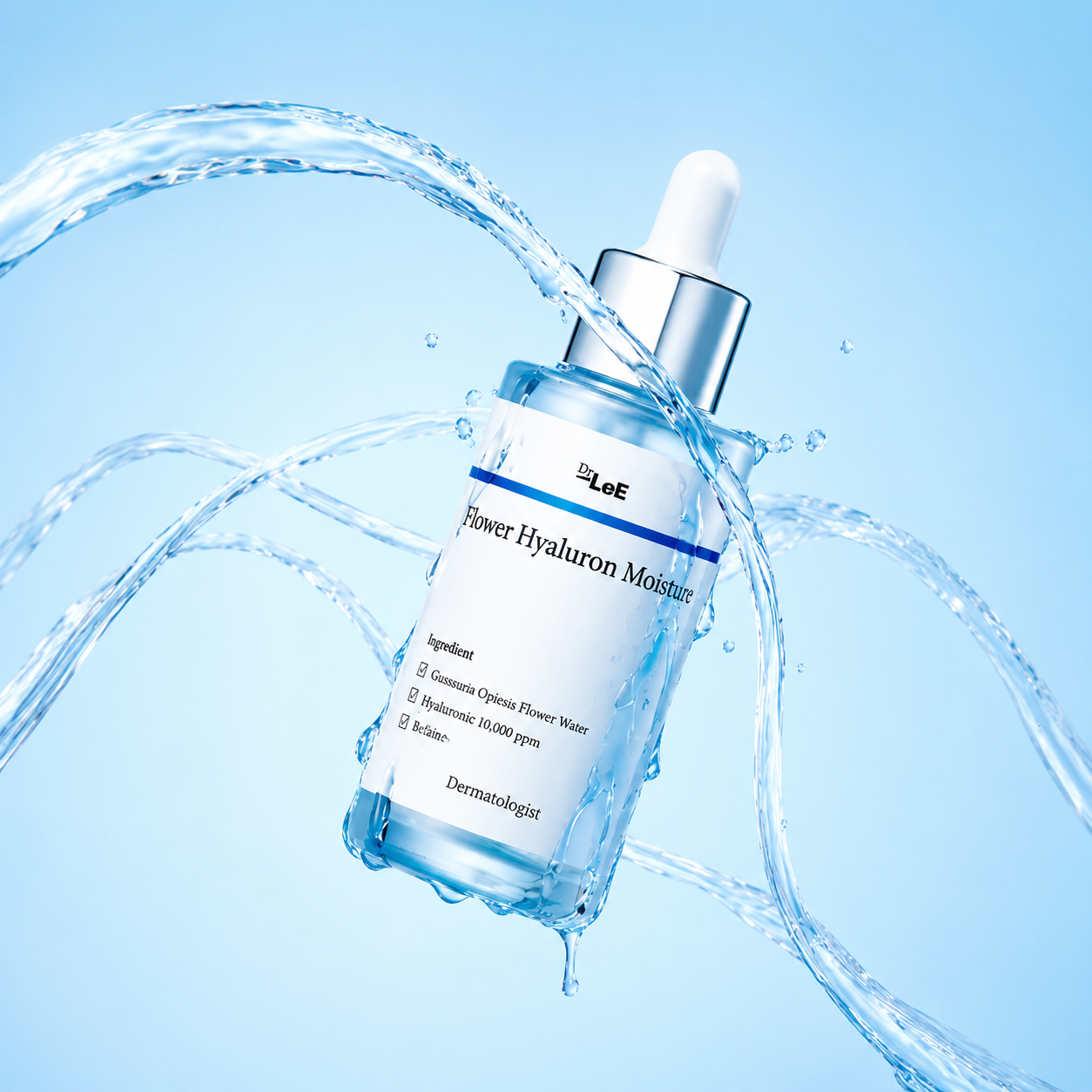 Dr.Lee Flower Hyaluron Serum 50ml I Ultra-feuchtigkeitsspendende Ampulle – intensiver Booster für die Haut
