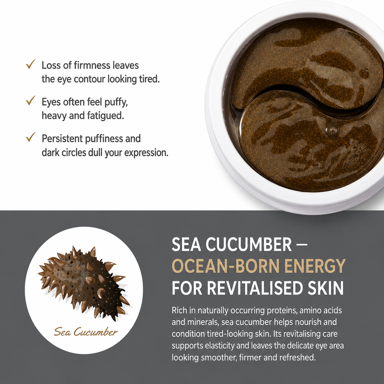 BEAUUGREEN Sea cucumber & Black Hydrogel Eye patch
