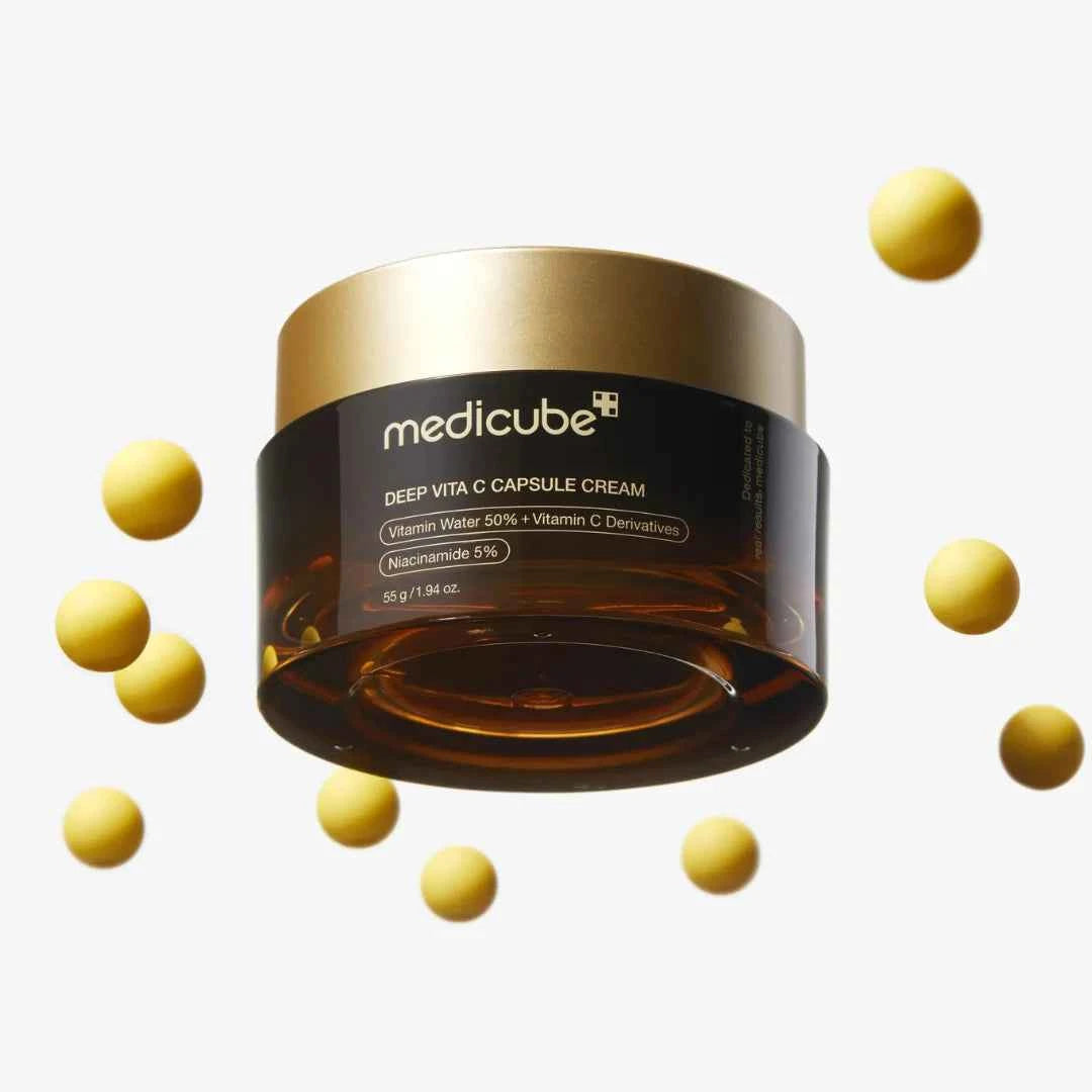 MEDICUBE Deep Vita C Capsule Cream – Rozjaśniająco-Ujędrniający Krem Kapsułkowany (55g)