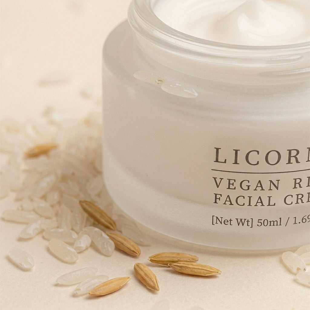 LICORNE Vegan Rice Facial Cream 50ml I wegański krem nawilżający z ryżem