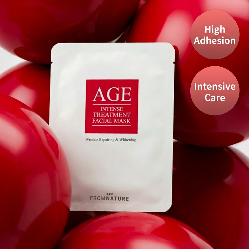 FROM NATURE Age Intense Treatment Facial Mask 23ml – Rozjaśniająco-Przeciwstarzeniowa Maska w Płachcie z 70% Galactomyces