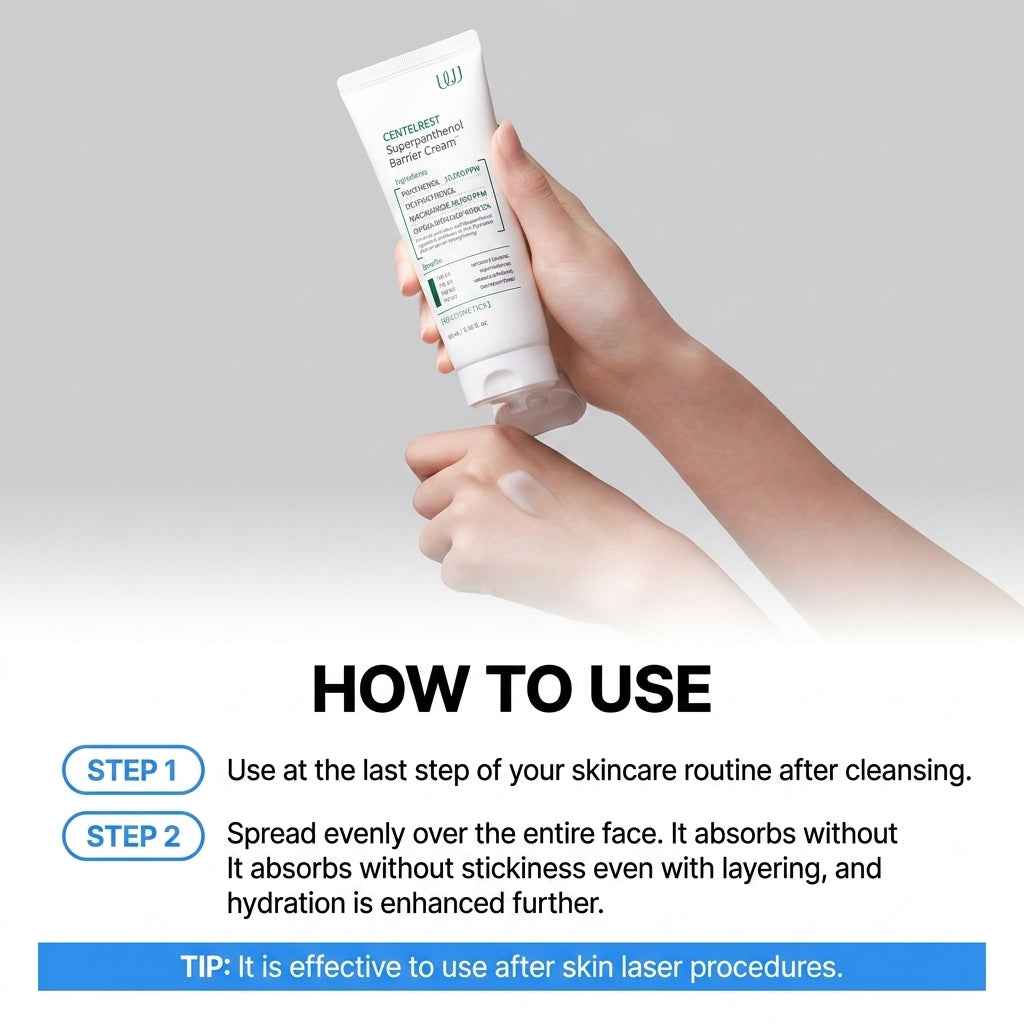 WJ Centelrest Super Panthenol Barrier Cream (80ml) I Formuła Elitarnych Klinik w Seulu