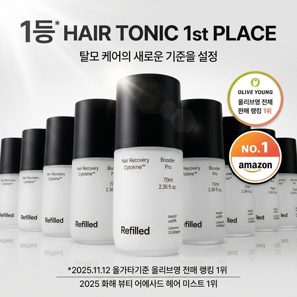 Refilled Hair Recovery Booster Pro Hair Tonic 70 ml I Pomaga łagodzić objawy wypadania włosów