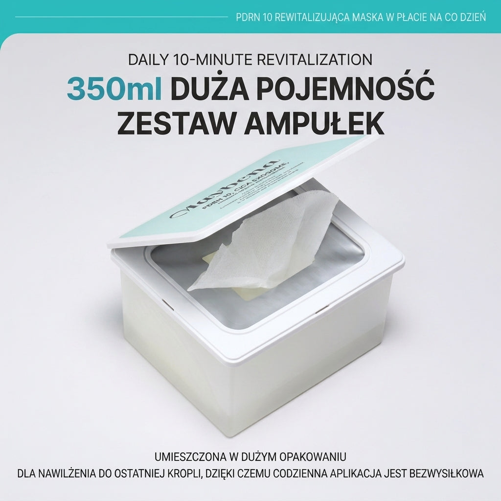 MAYBENA Revitalizing Sheet Mask (350mlx30szt) I PDRN 100,000PPM CICA EXOSOME