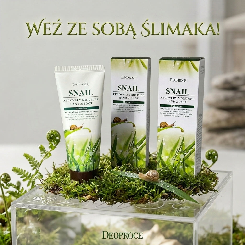 Deoproce Snail Recovery Hand & Foot Cream 100 ml I Weź ze sobą ślimaka