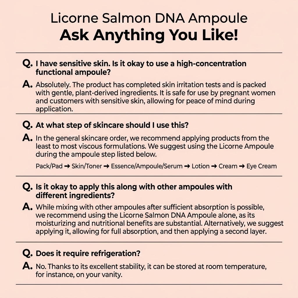 LICORNE Salmon DNA Ampoule 30ml I NMN, Ampułka z DNA łososia PDRN