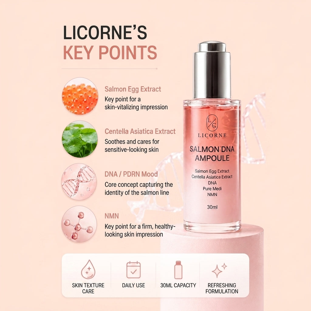 LICORNE Salmon DNA Ampoule 30ml I NMN, Ampułka z DNA łososia PDRN
