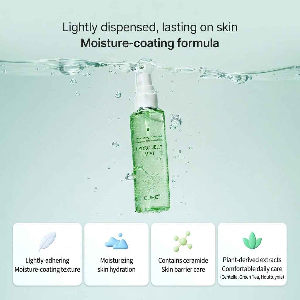 Cure Alpha Hydro Jelly Mist 100ml I Idealny dla skóry, która łatwo się przegrzewa i czerwieni!