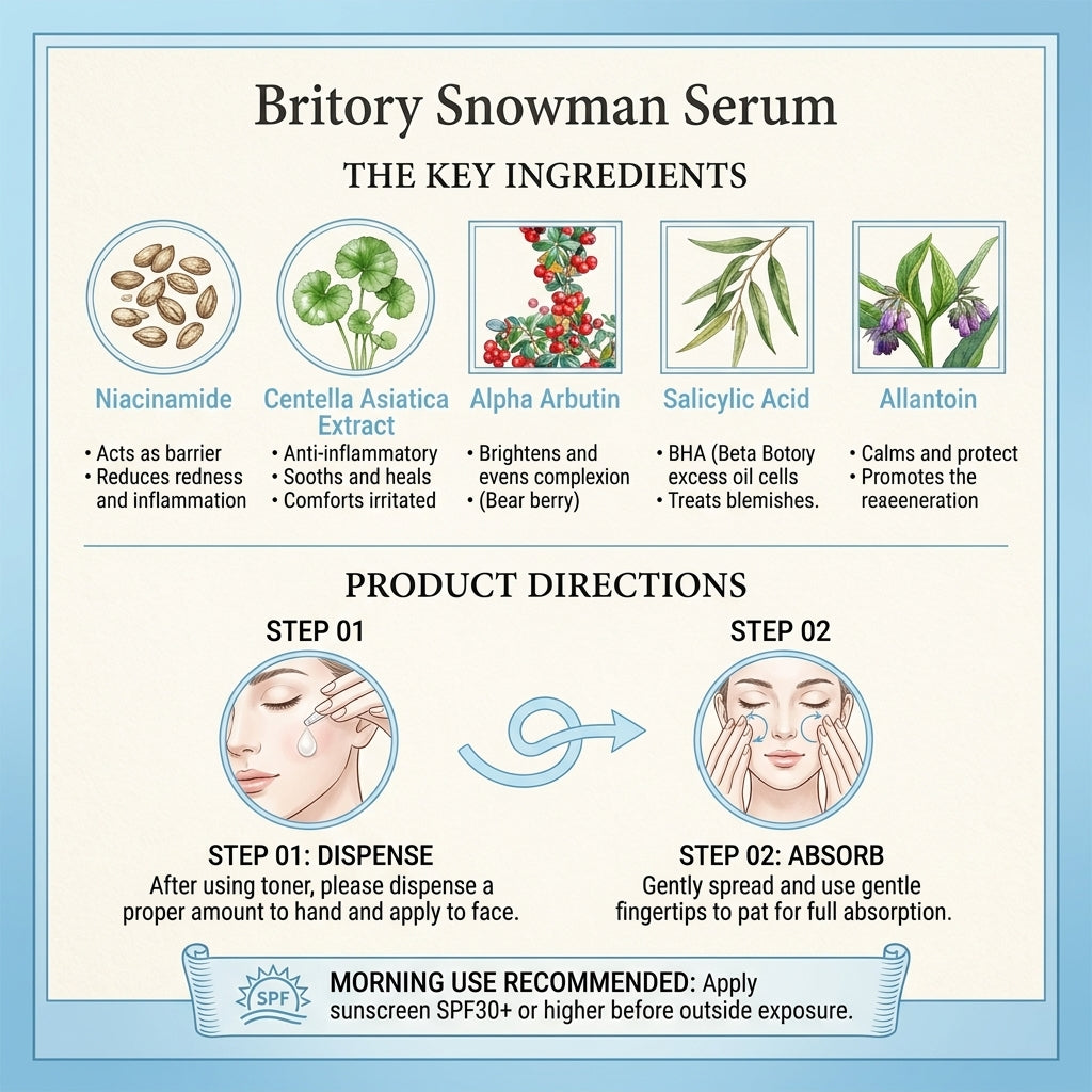 Britory Snowman Serum GLASS SKIN 35ml I Sprawię, że Twoja skóra będzie przesłodka